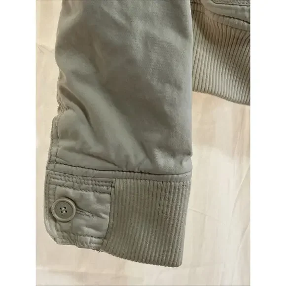 Abercrombie & Fitch Parka Jacket Coat Women’s Medium Lined Faux Fur Trim Hooded - Picture 4 of 16